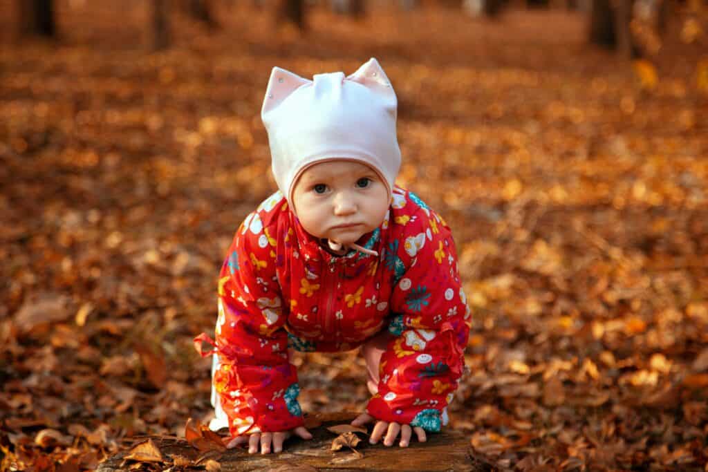 little girl looking a little scared