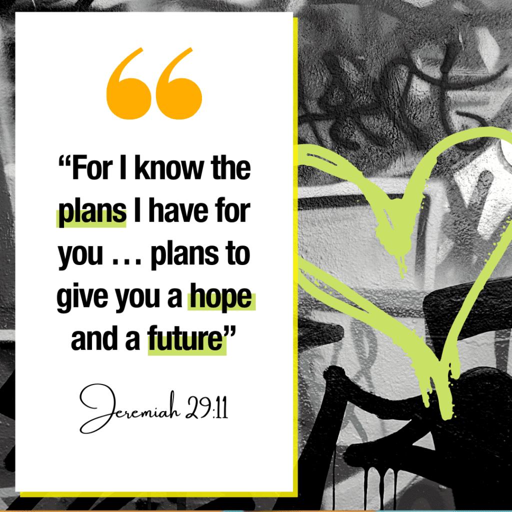 A verse Jeremiah 29:11 used for an unwanted pregnancy to remember God has a plan